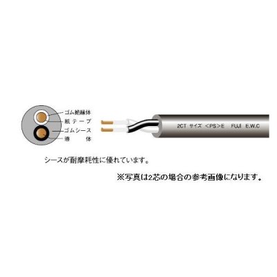 ☆新品☆富士電線　２ＣＴ ２２ＳＱx３Ｃ　１ｍより切断ＯＫ　ゴムキャブタイヤケーブル ☆領収書可能