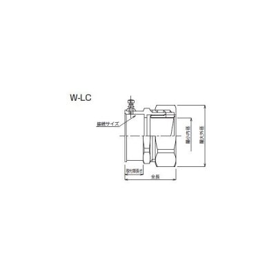 日本シーム　ストレートネジ無しコンビネーションコネクタ　Ｗ-ＬＣ-７０-７５　☆領収書可能☆