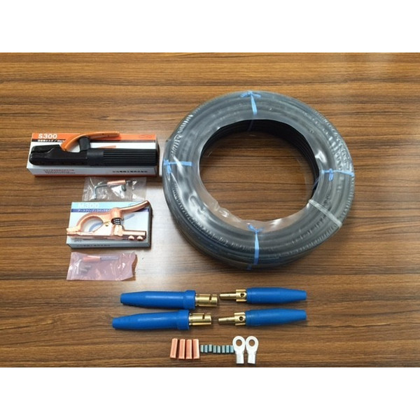画像1: ☆新品☆溶接用キャブタイヤケーブル　ＷＣＴ１４ＳＱ　２５ｍ　付属品付（ホルダー+アースクリップ+ケーブルジョイント2組+端子2個) (1)